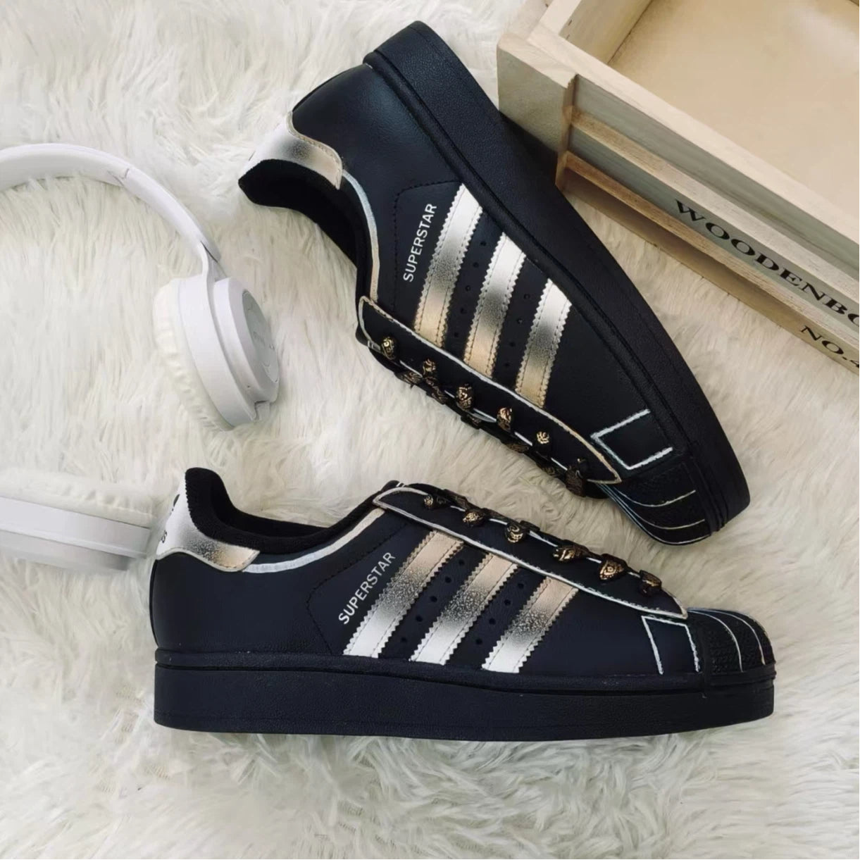 Adidas Black-Gold Imperial Shoe