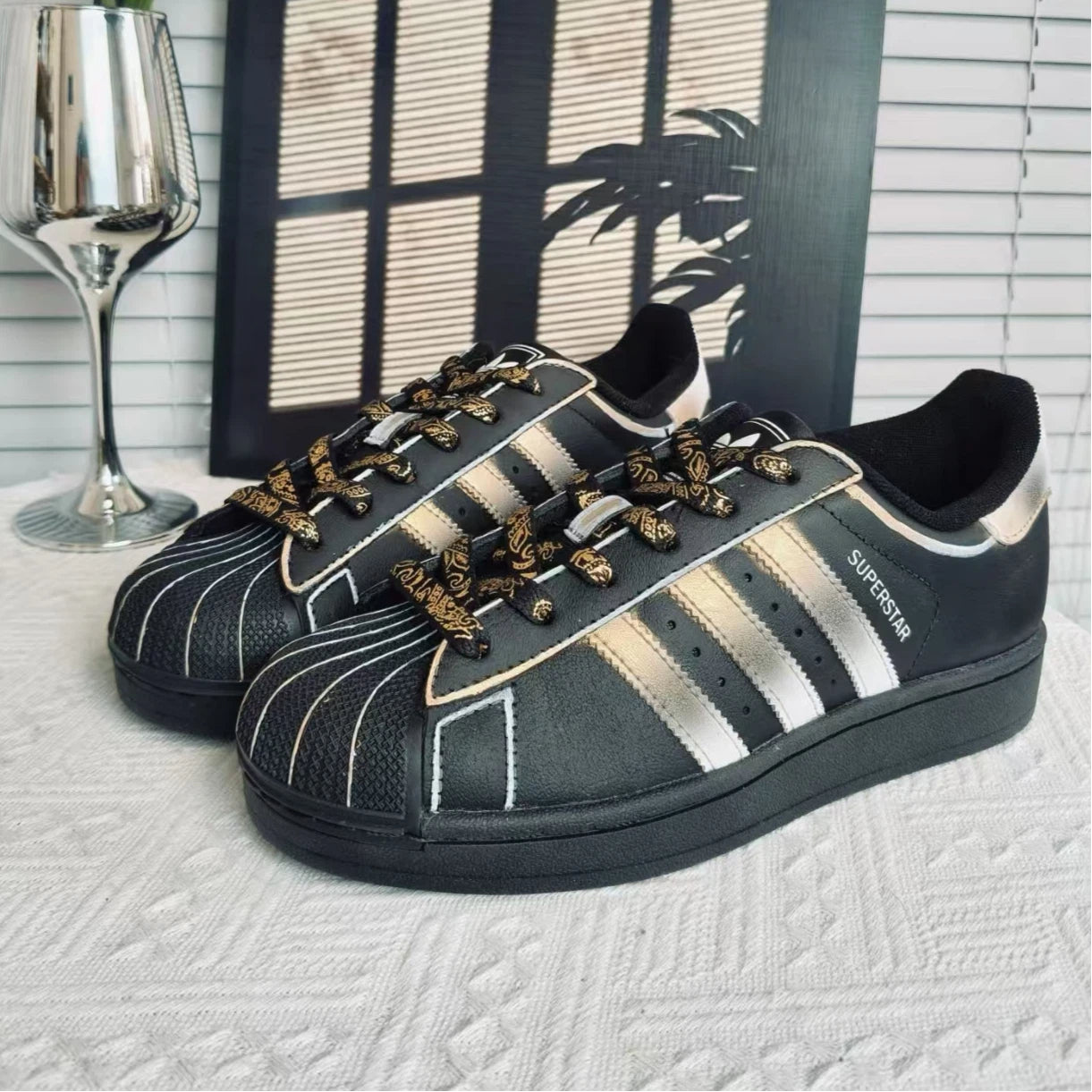 Adidas Black-Gold Imperial Shoe
