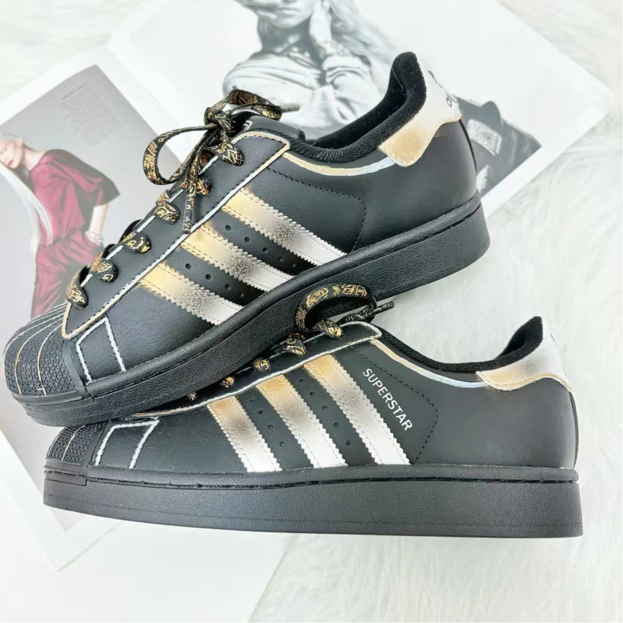 Adidas Black-Gold Imperial Shoe